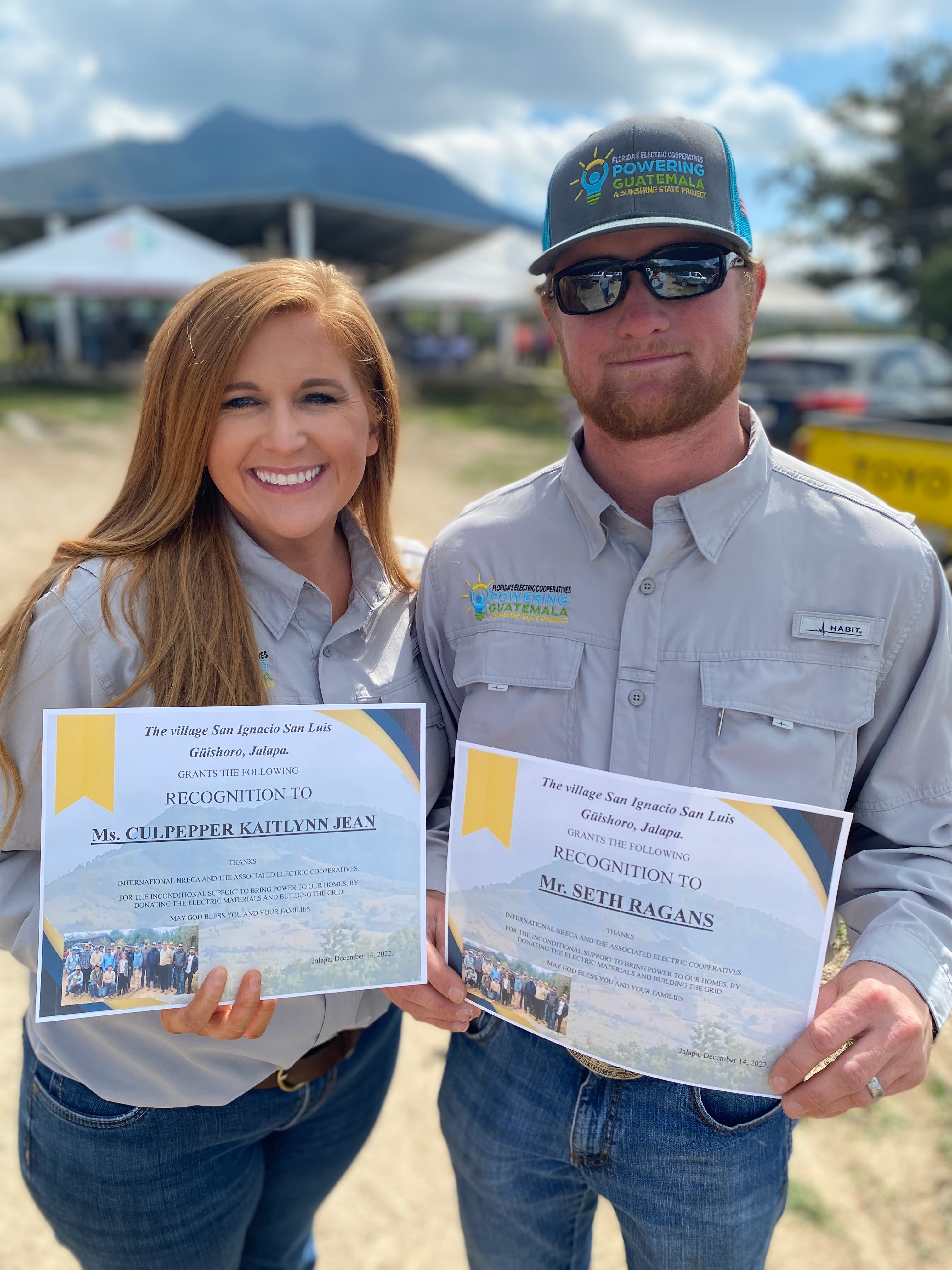 Employees Recognized for their participation in Powering Guatemala 