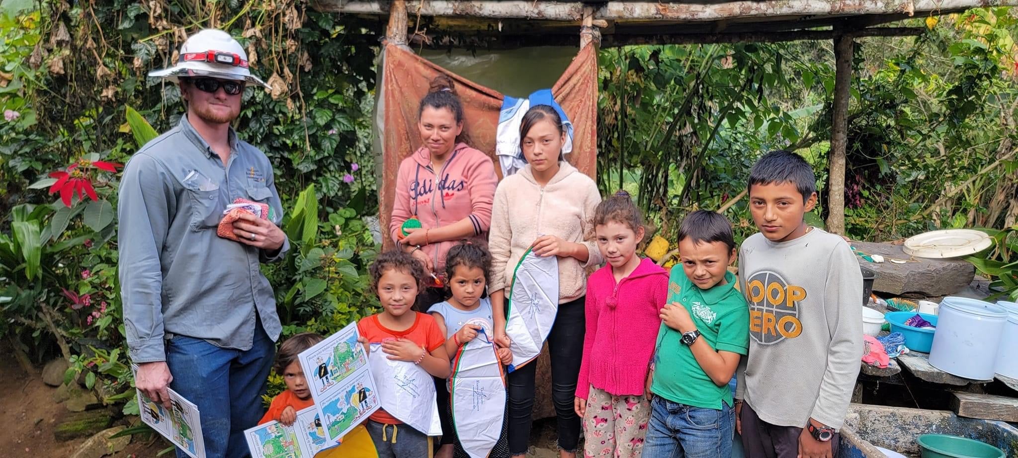 Seth with members of the village 