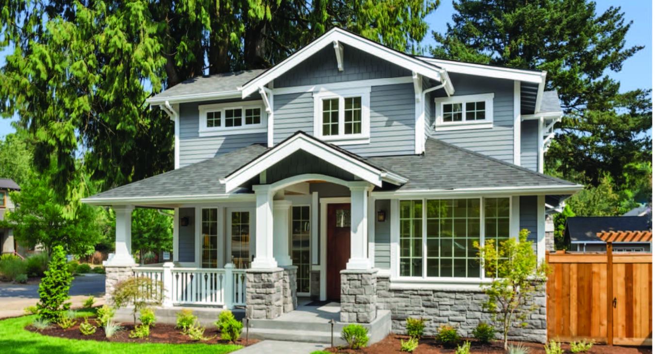 Photo of home and yard with nice landscaping 